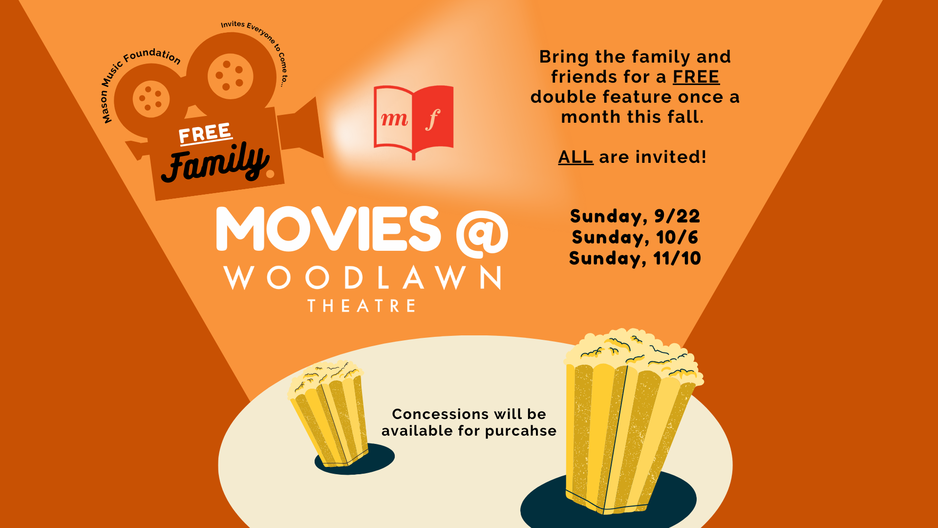 Mmfs Fall *FREE* Family Movie Nights - Mason Music Foundation